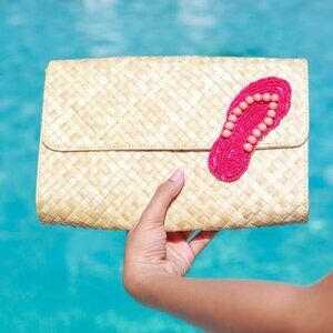Misenka Applique Clutch Bag: Islander/Flipflop